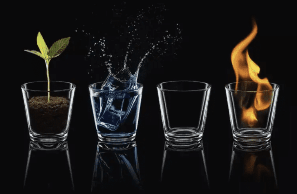 Les quatre éléments plus en détail