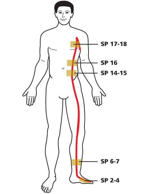 Points Méridien rate / pancréas