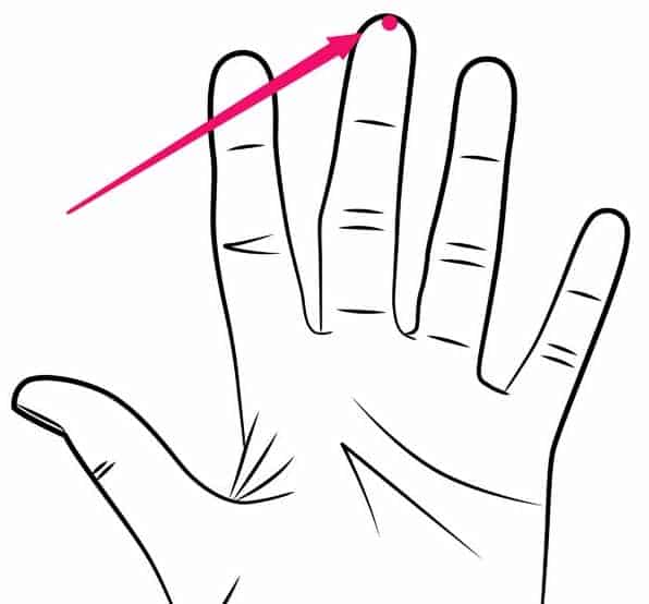 Emplacement du point Zhong Chong