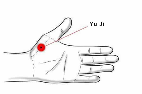 Point Yu Ji (10P) du méridien du poumon