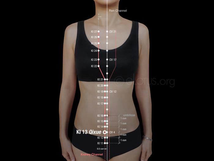 Emplacement du point Qi xue