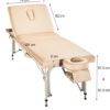 Table Massage Pliante Alu Zuma Rudy dimensions