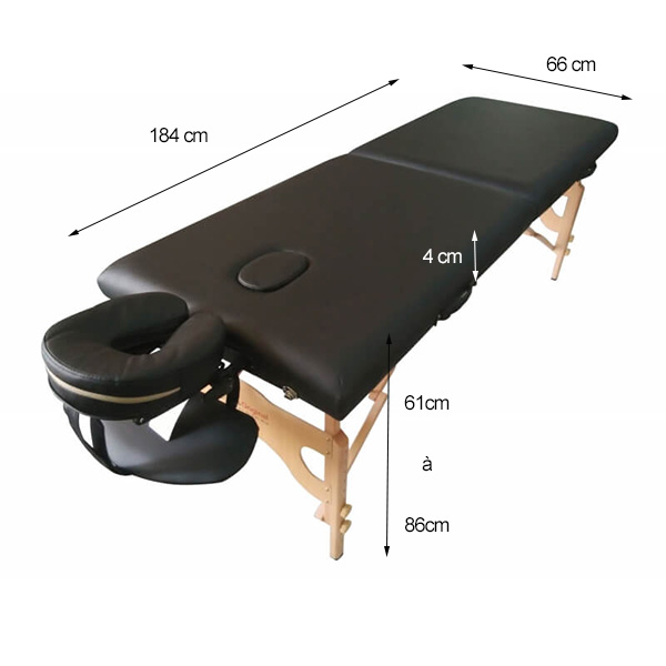 Table de massage en bois dimensions