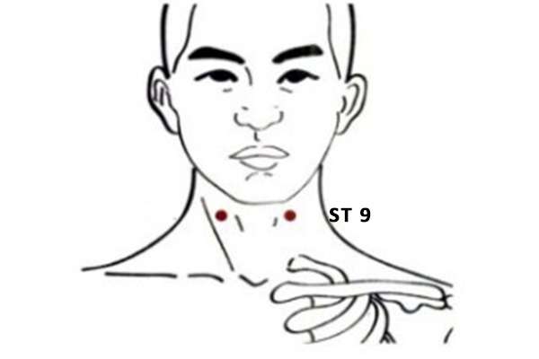 Point d'acupuncture ST 9 (Renying)